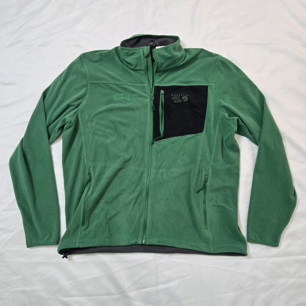 Mountain Hardwear NWT Men's XL Strecker Lite Jacket Fleece Full Zip Green‎ Logo